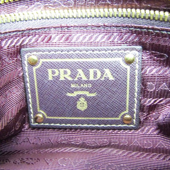 Prada Women's Leather,Nylon Shoulder Bag Bordeaux Brown - Picture 8 of 10